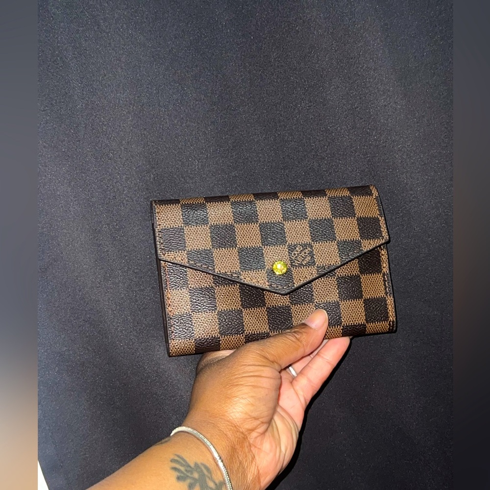 Checkered Brown Wallet
